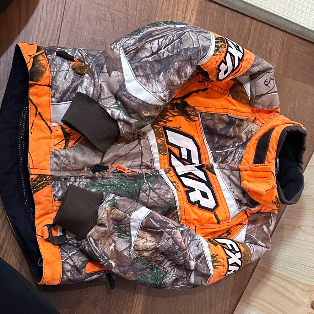 FXR Outdoor Camouflage and Orange Jacket